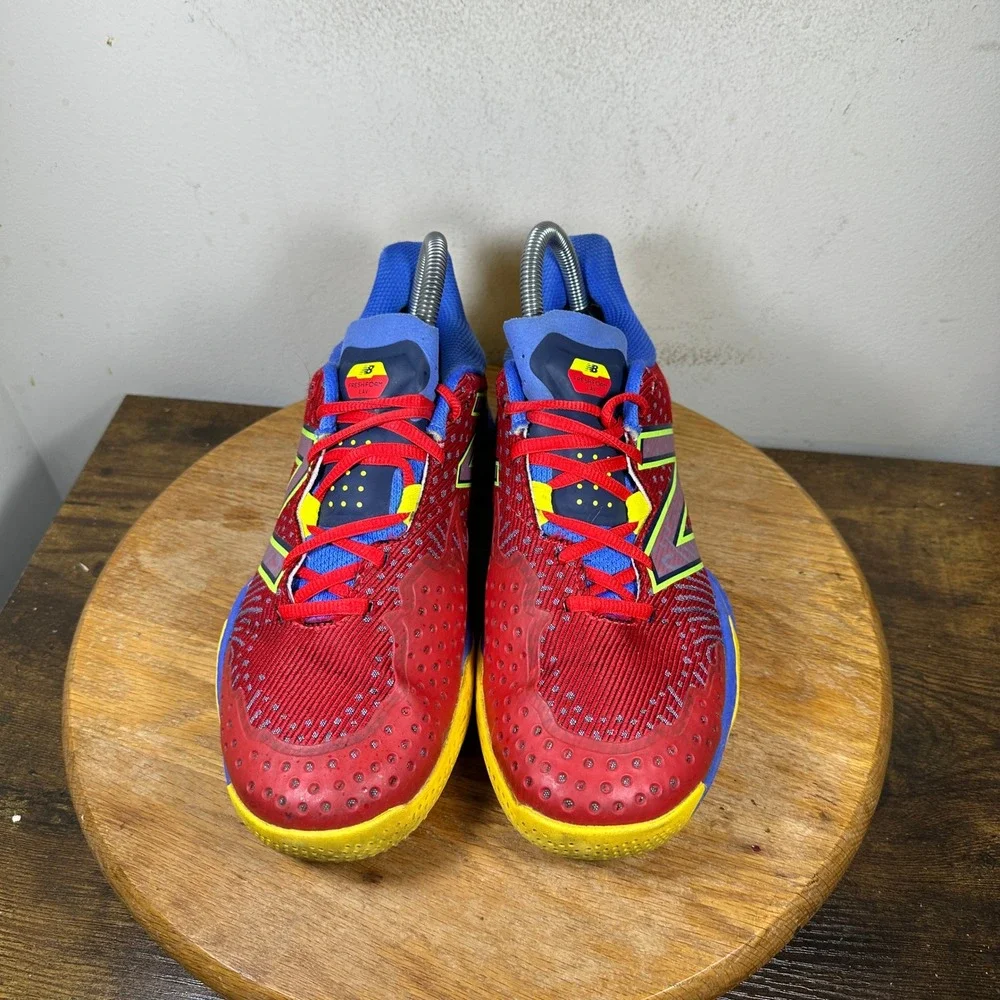 New Balance Fresh Foam Lav V2 Men Tennis Shoes Red Blue Yellow MCHLAVU2 Size 7